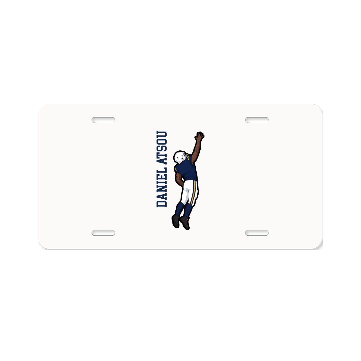 License Plate — Name Vertical in Classic