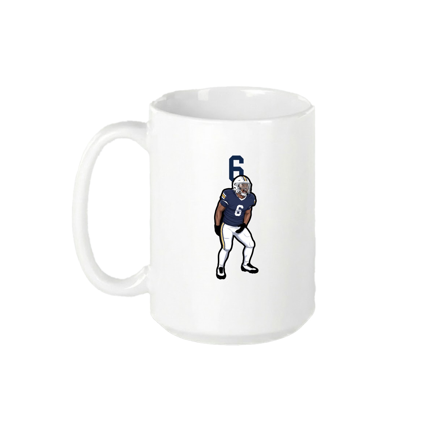 15oz Coffee Mug — Number Top in White