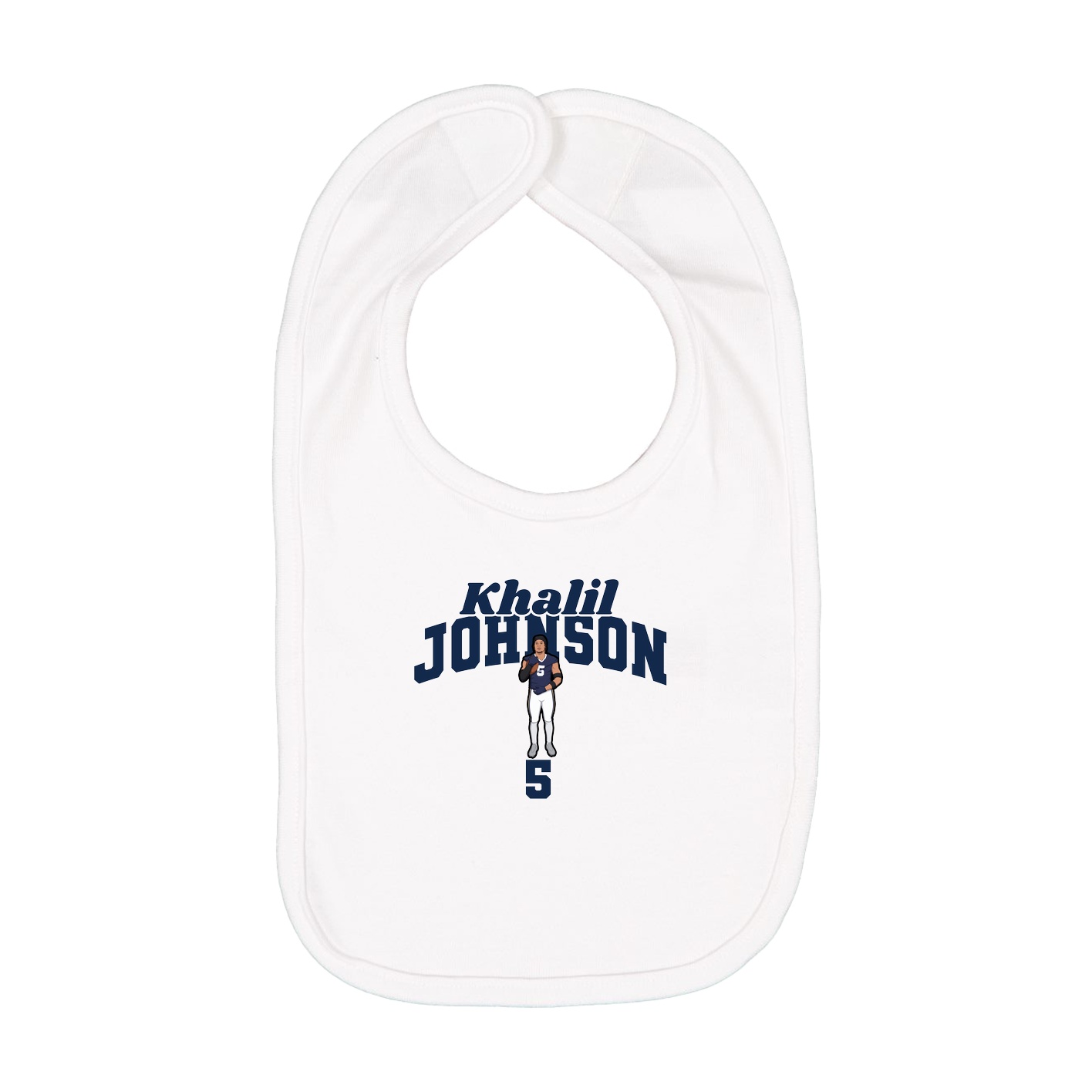 Infant Bib — Signature Arch in White