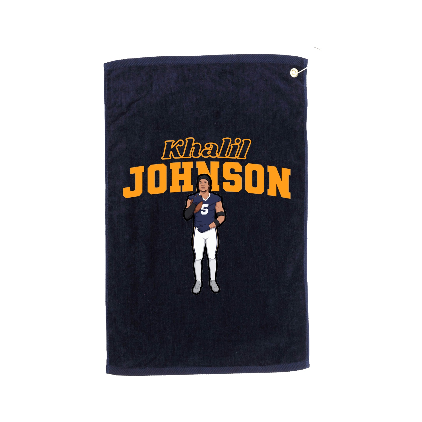 Golf Towel — Name Arch in Navy
