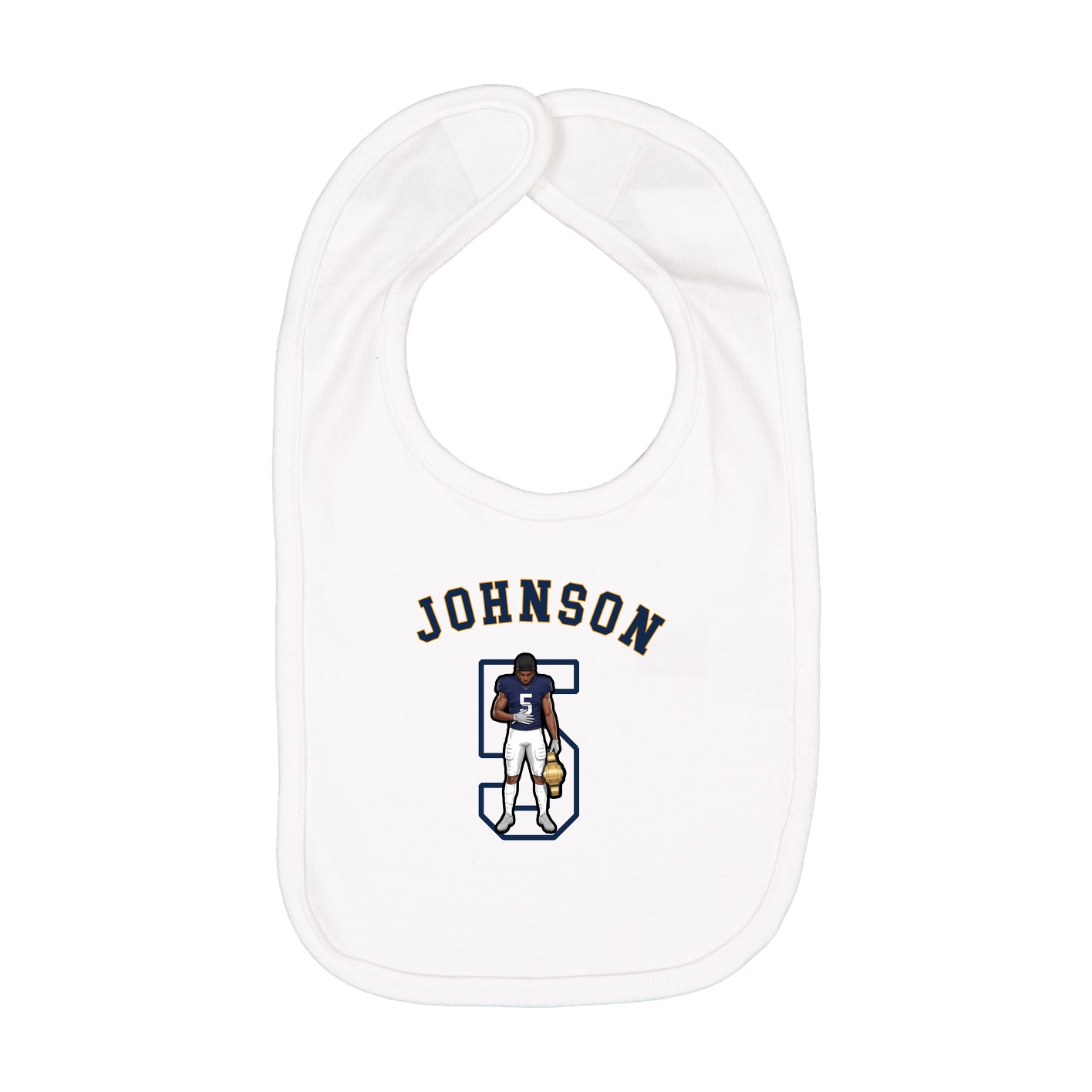 Infant Bib — Shirsey Arch in White