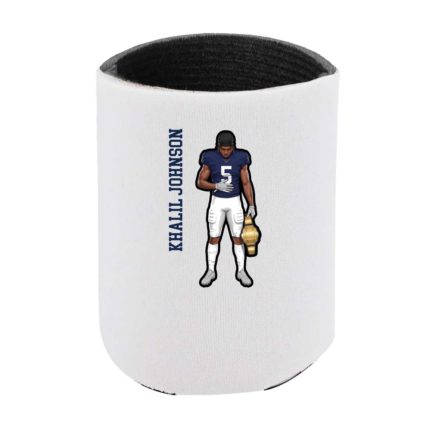 Can Holder — Name Vertical in White