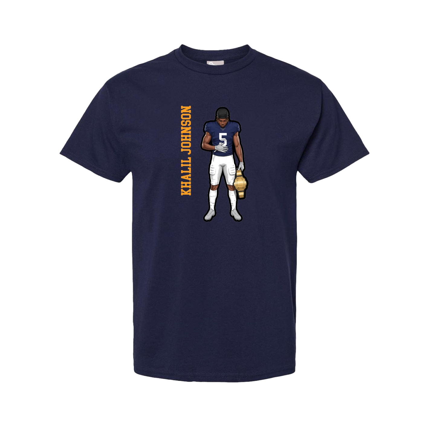 Tee — Name Vertical in Navy