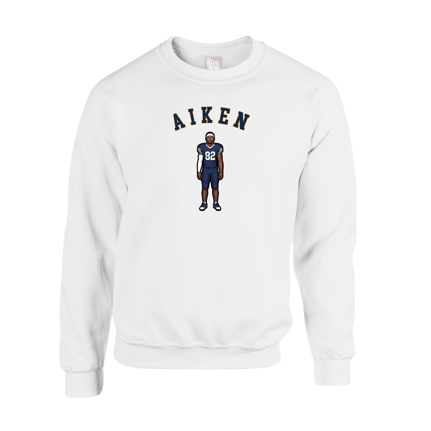 Fleece Crew — Shirsey Arch in White