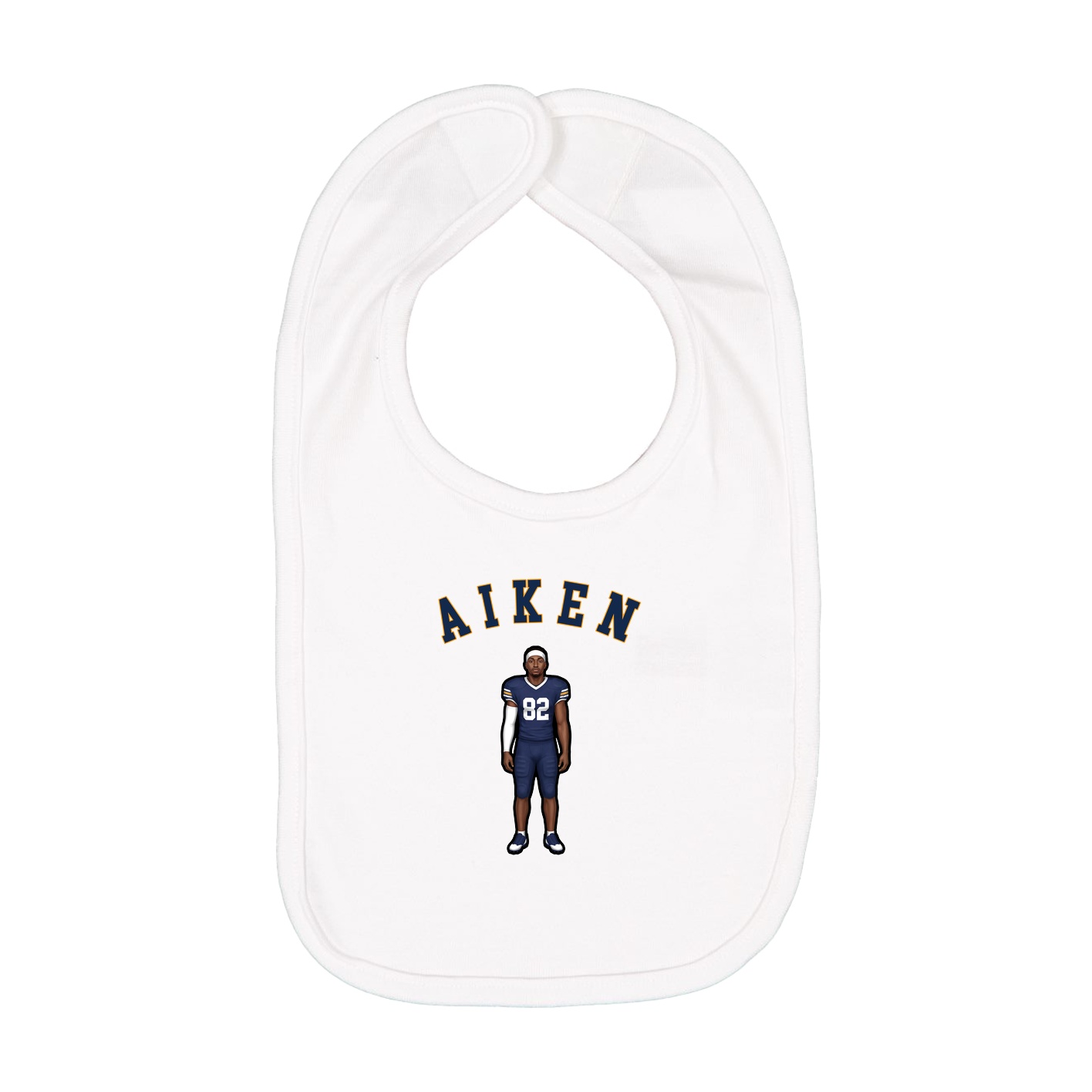 Infant Bib — Shirsey Arch in White