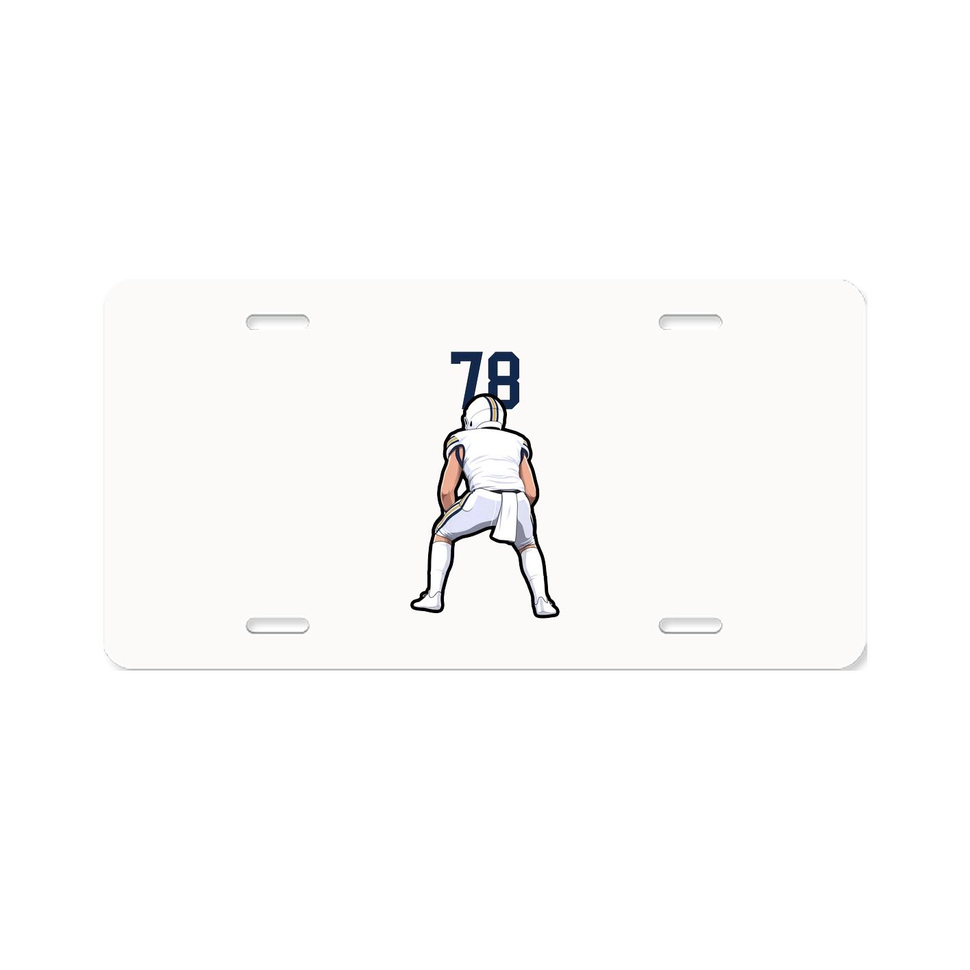 License Plate — Number Top in Classic