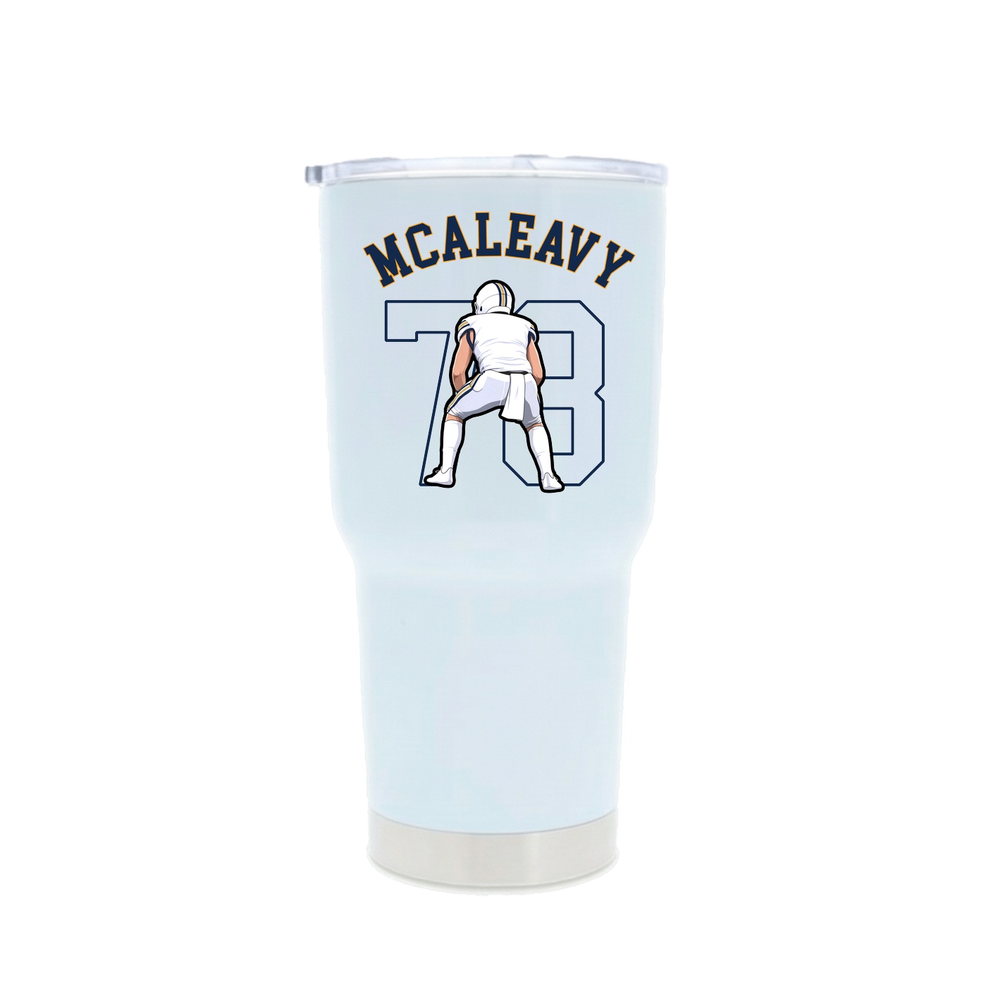 30oz Stainless Steel Tumbler — Shirsey Arch in White
