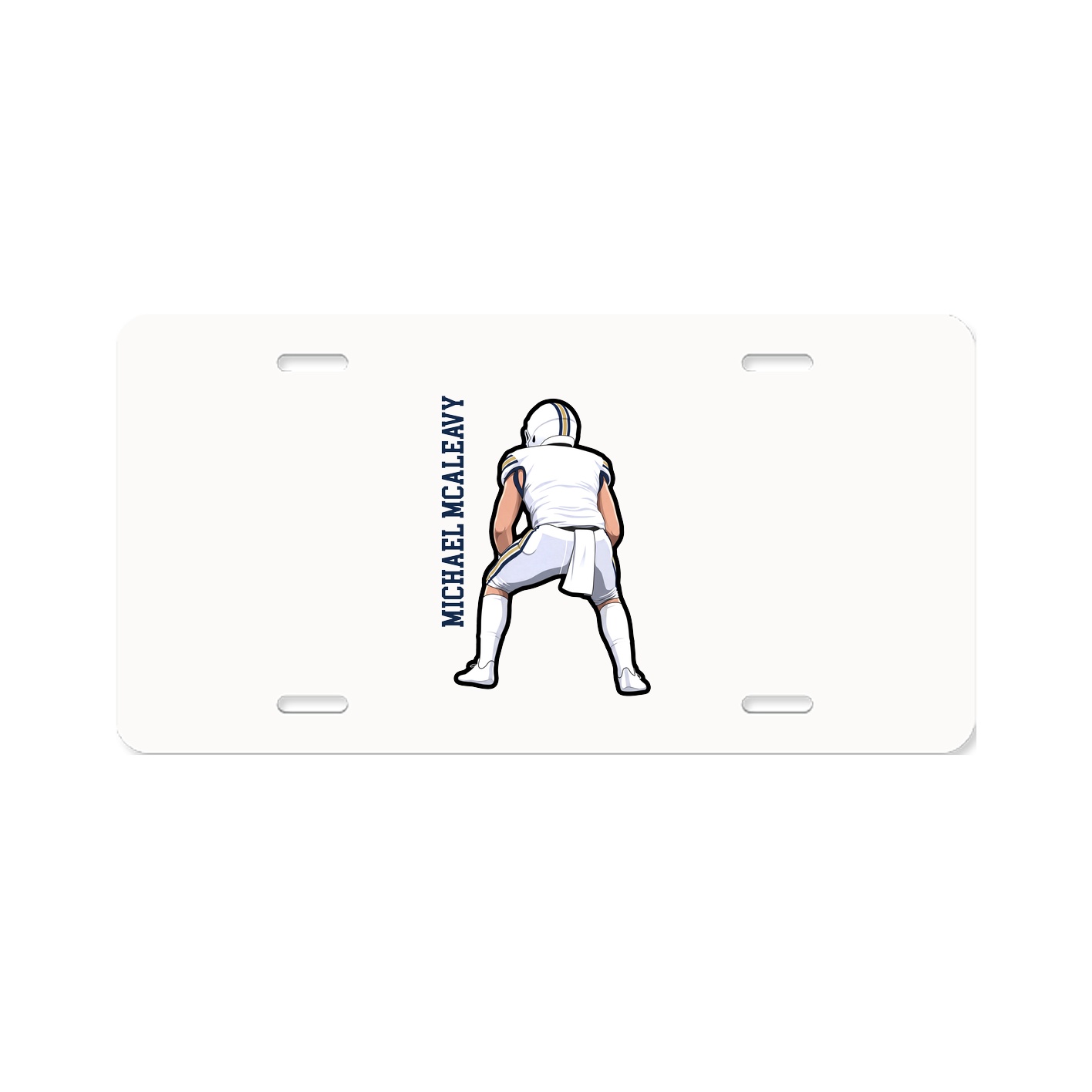 License Plate — Name Vertical in Classic