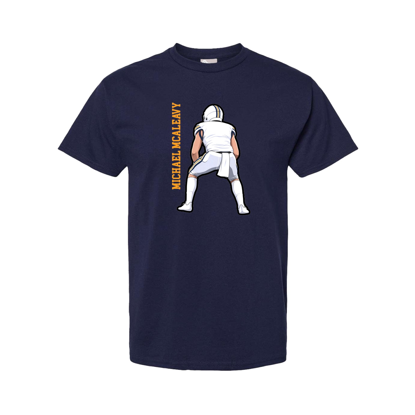 Tee — Name Vertical in Navy