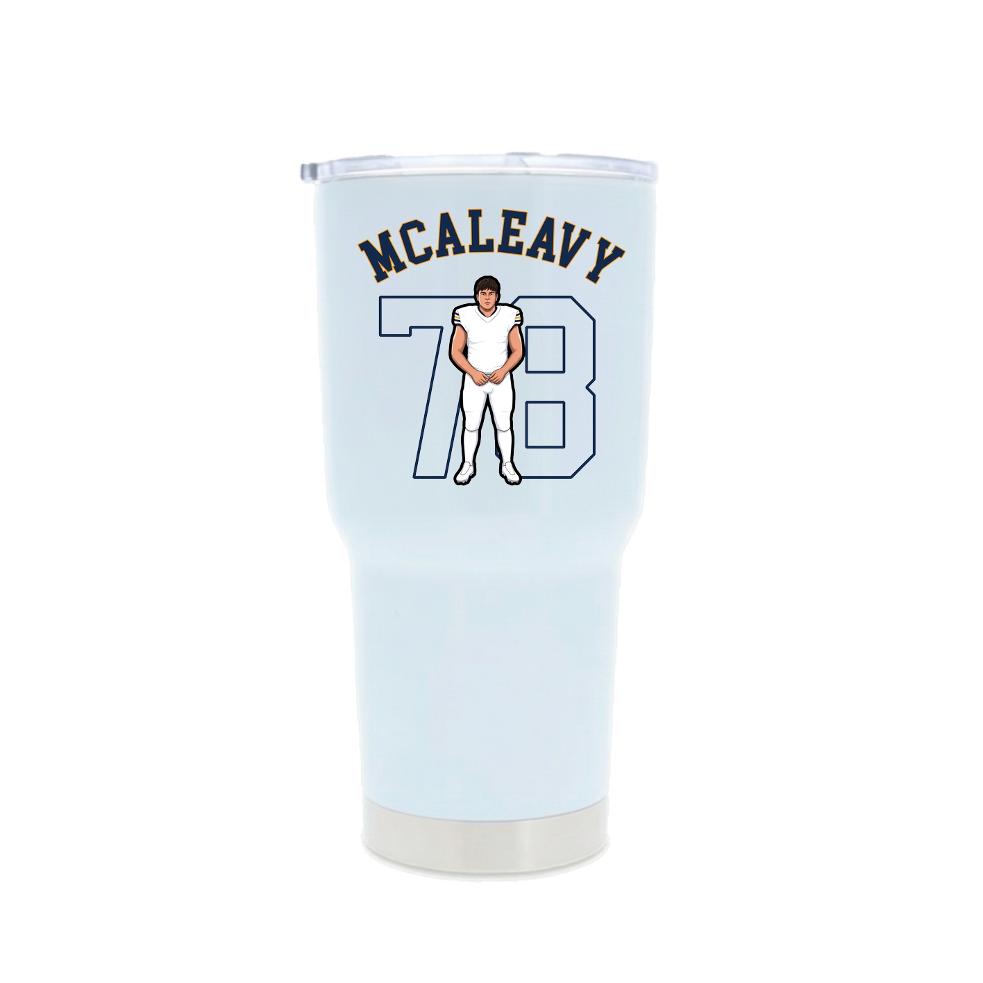 30oz Stainless Steel Tumbler — Shirsey Arch in White