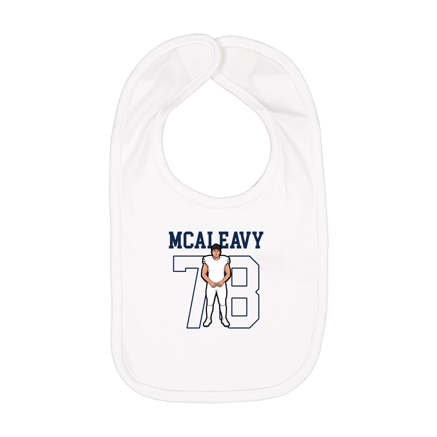 Infant Bib — Shirsey in White
