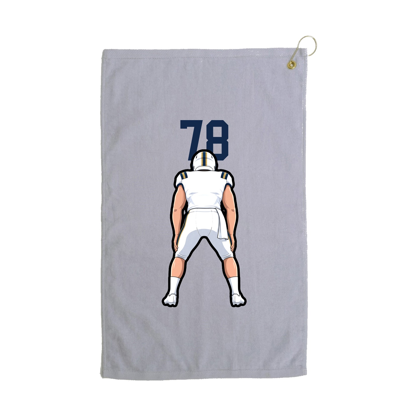 Golf Towel — Number Top in Grey