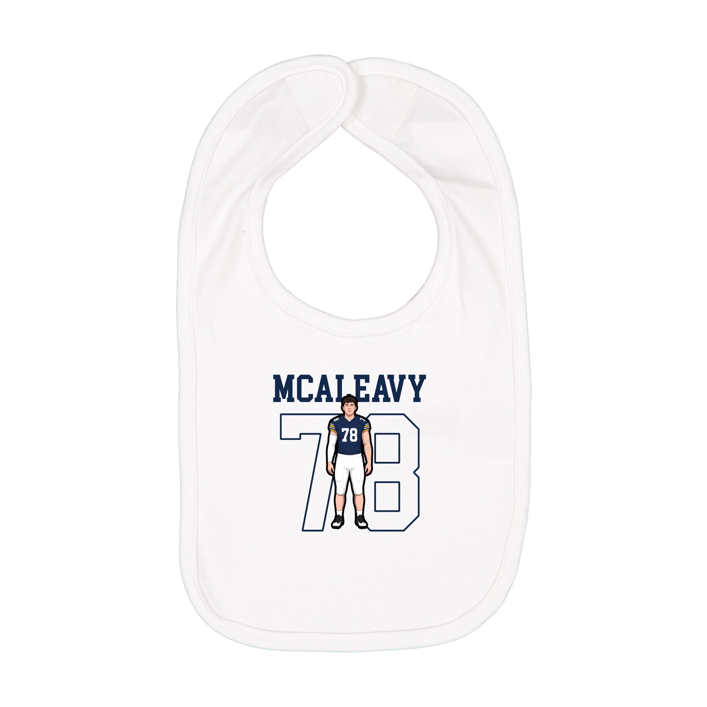 Infant Bib — Shirsey in White