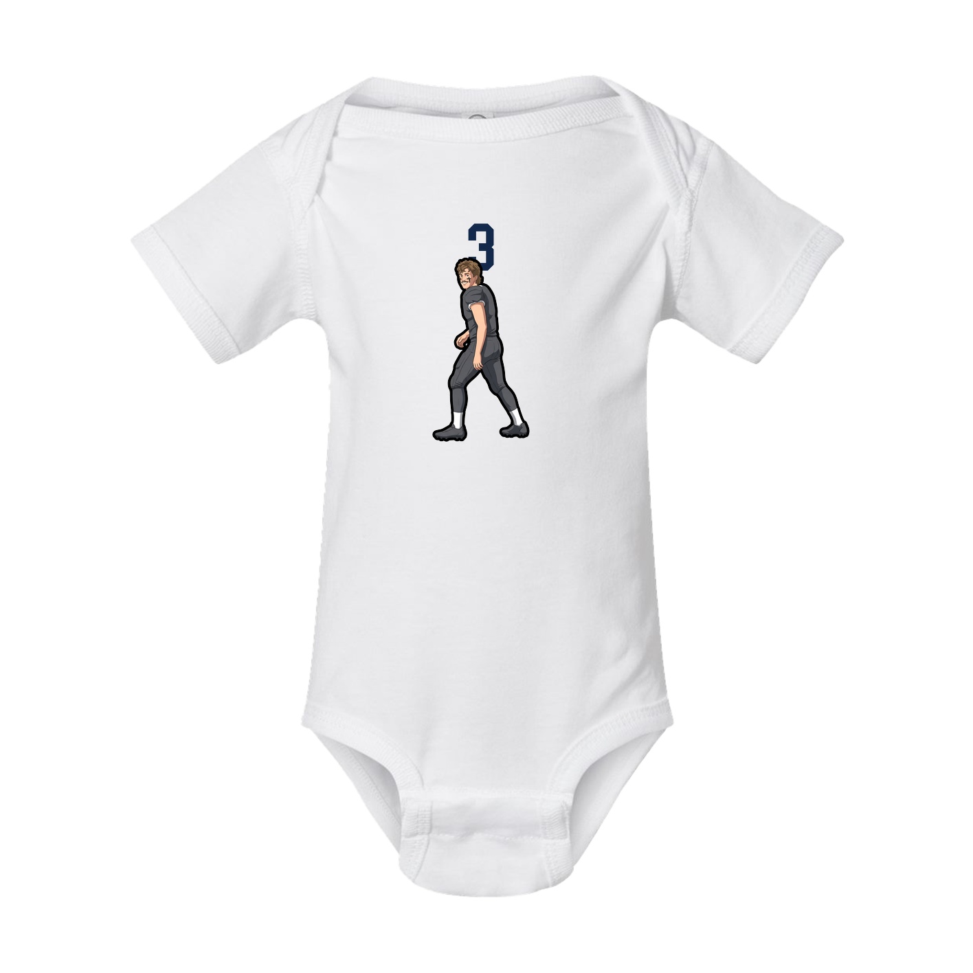 Baby Onesie — Number Top in White