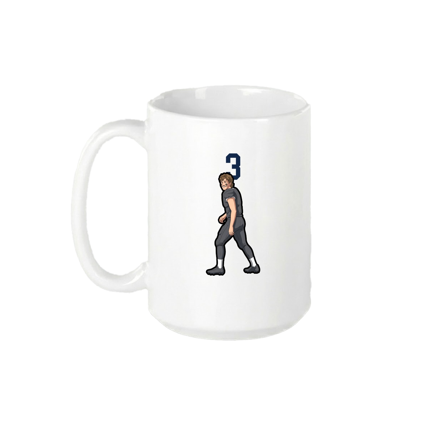 15oz Coffee Mug — Number Top in White