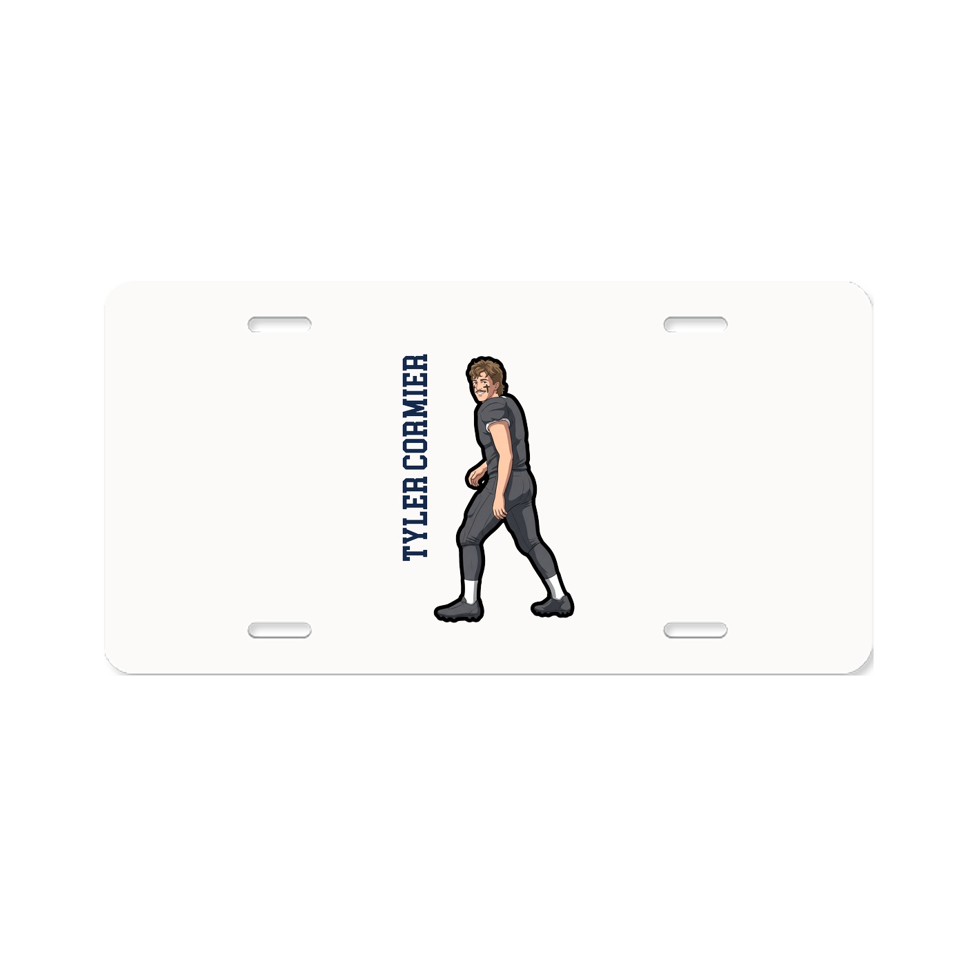 License Plate — Name Vertical in Classic