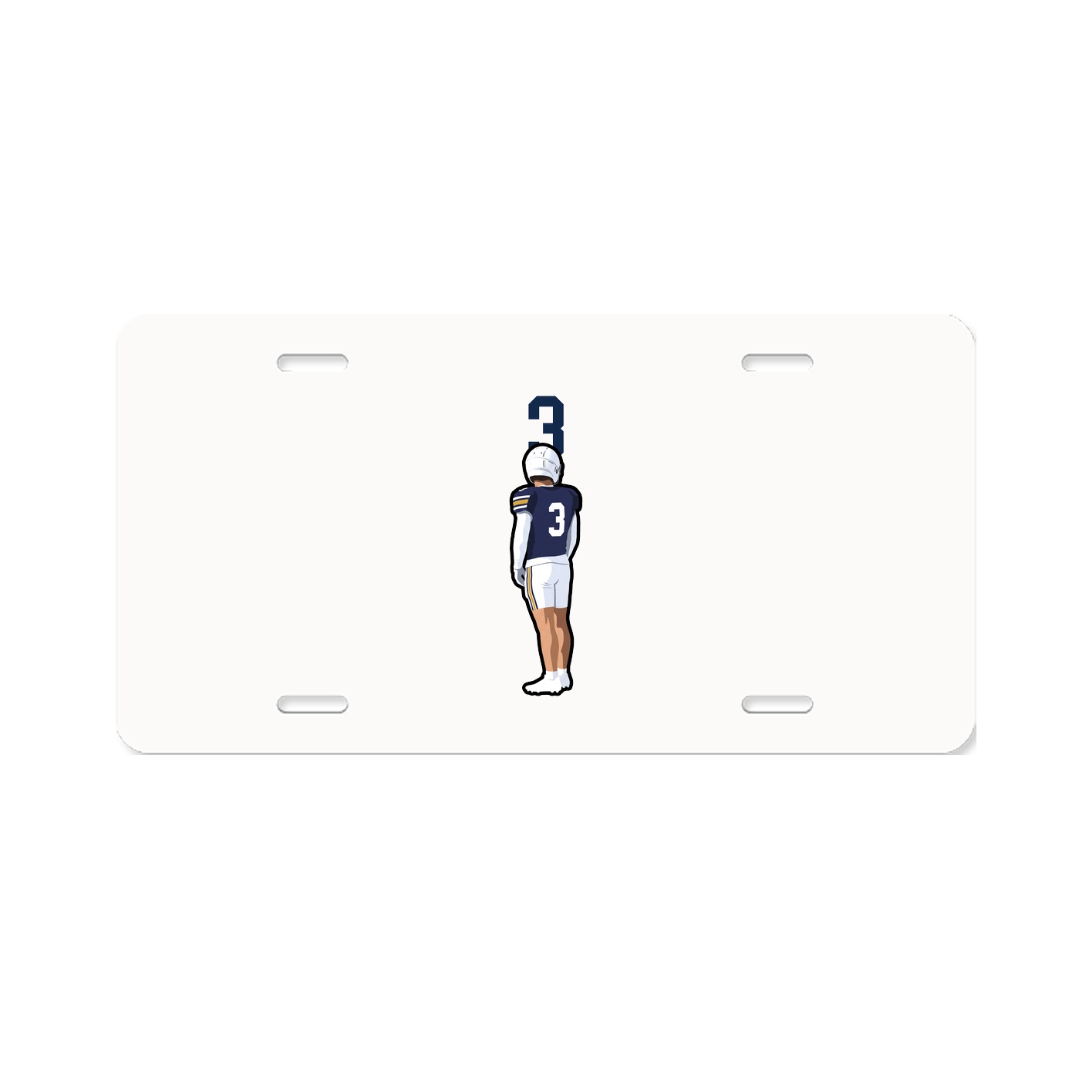 License Plate — Number Top in Classic