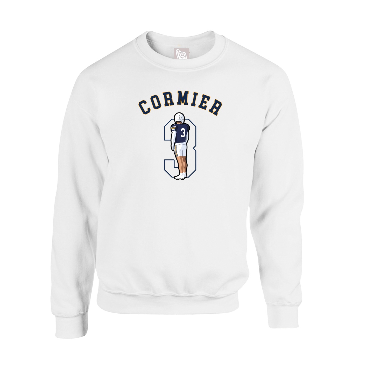 Fleece Crew — Shirsey Arch in White