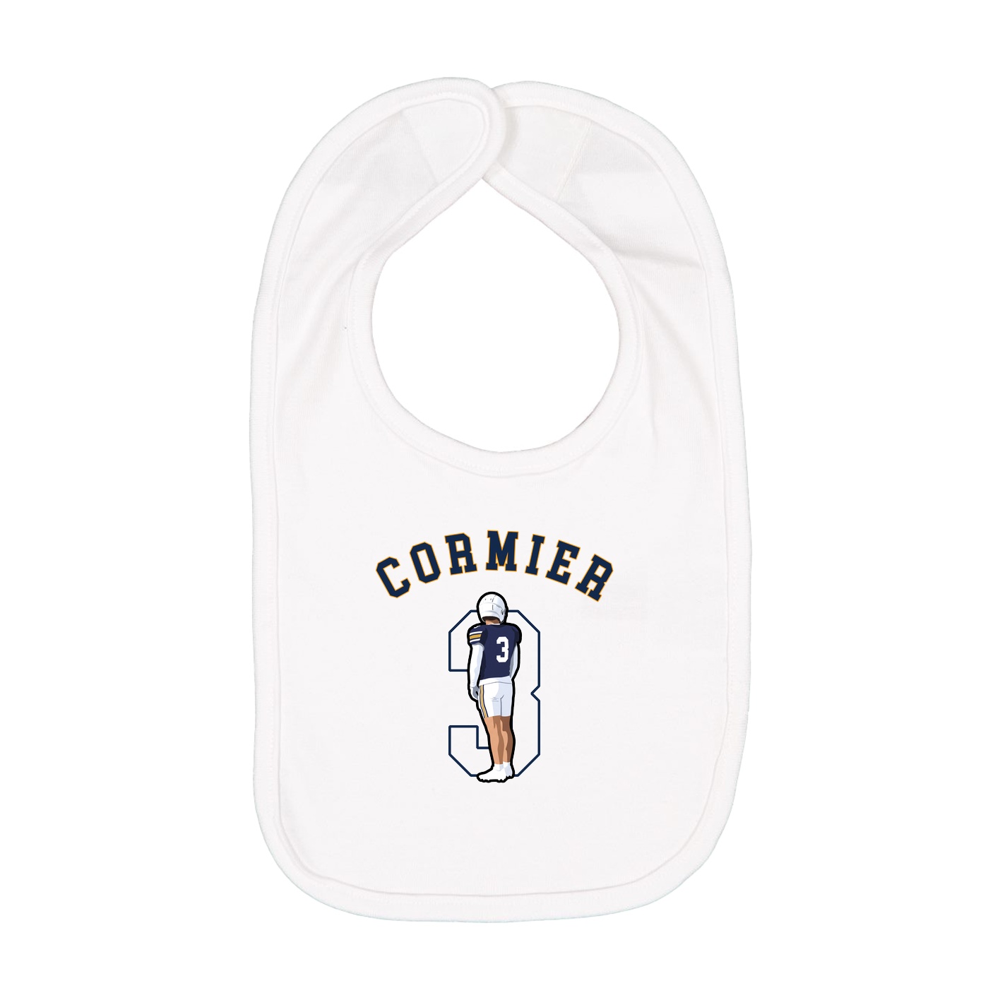 Infant Bib — Shirsey Arch in White