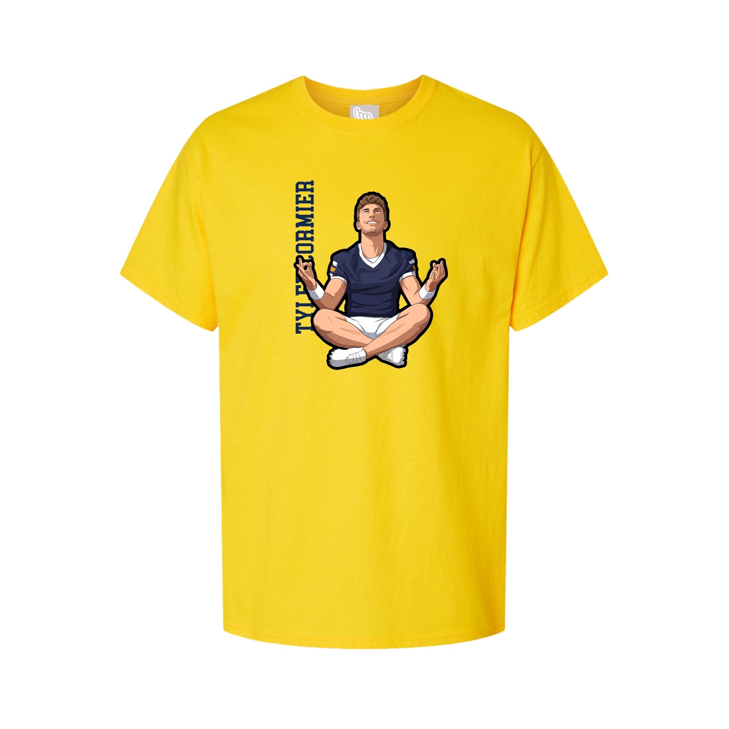 Youth Tee — Name Vertical in Gold