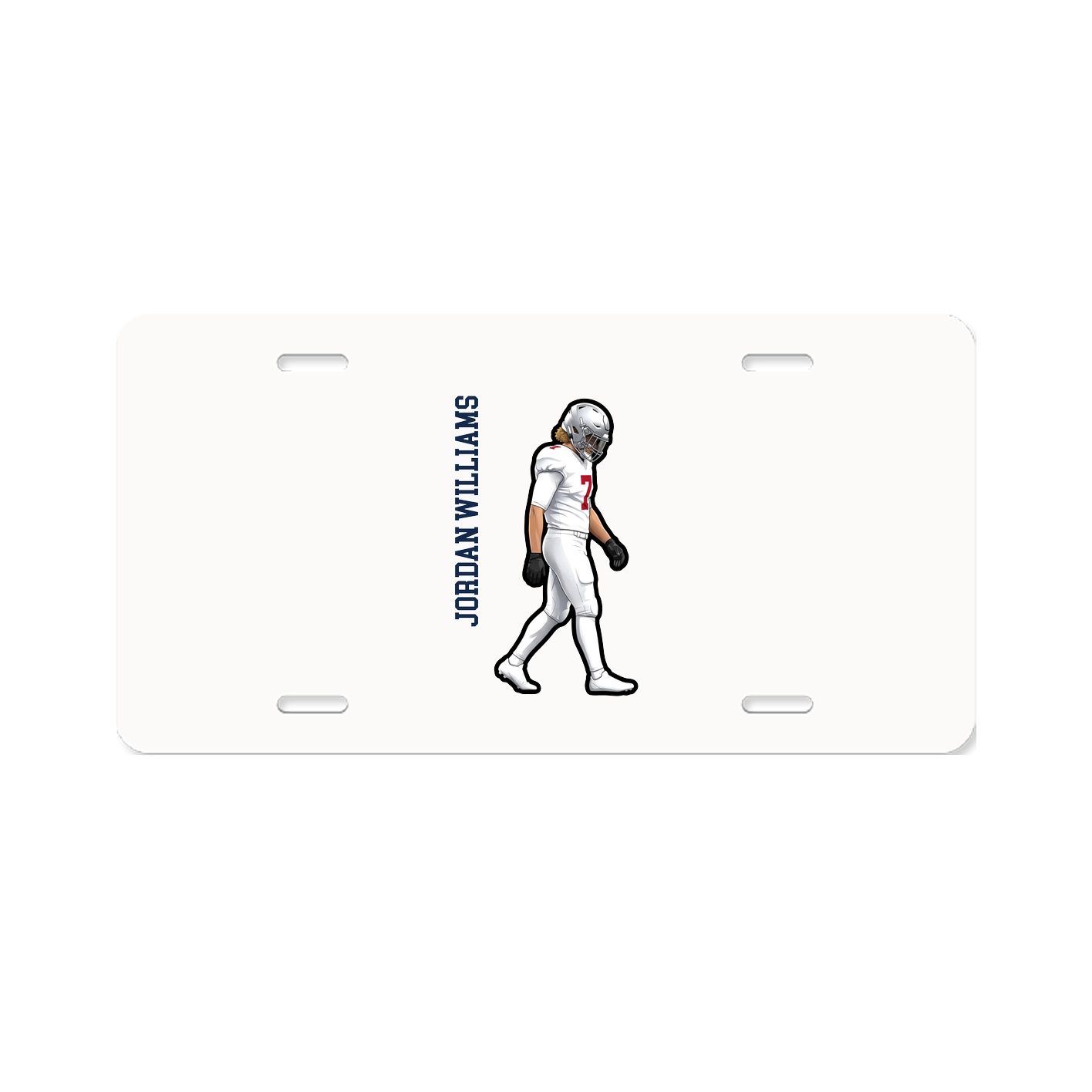 License Plate — Name Vertical in Classic