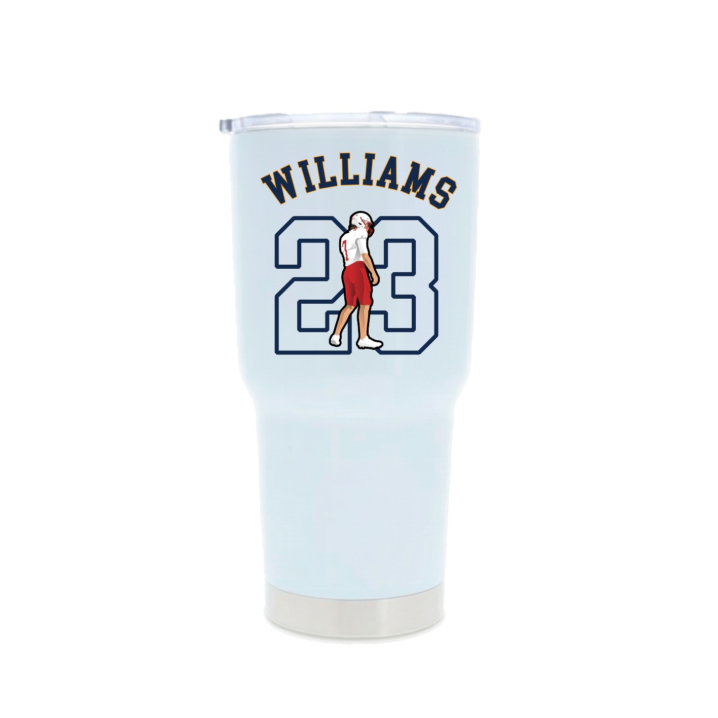 30oz Stainless Steel Tumbler — Shirsey Arch in White