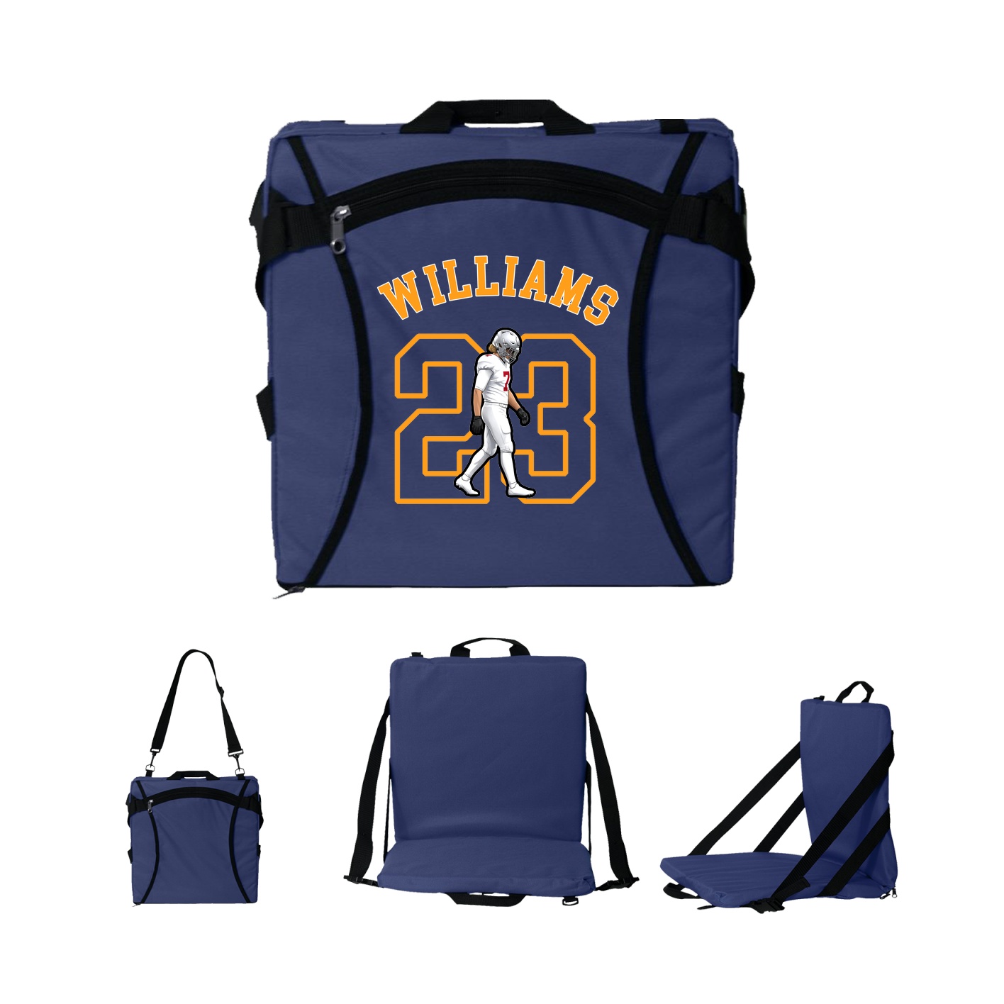 Folding Stadium Seat — Shirsey Arch in Navy
