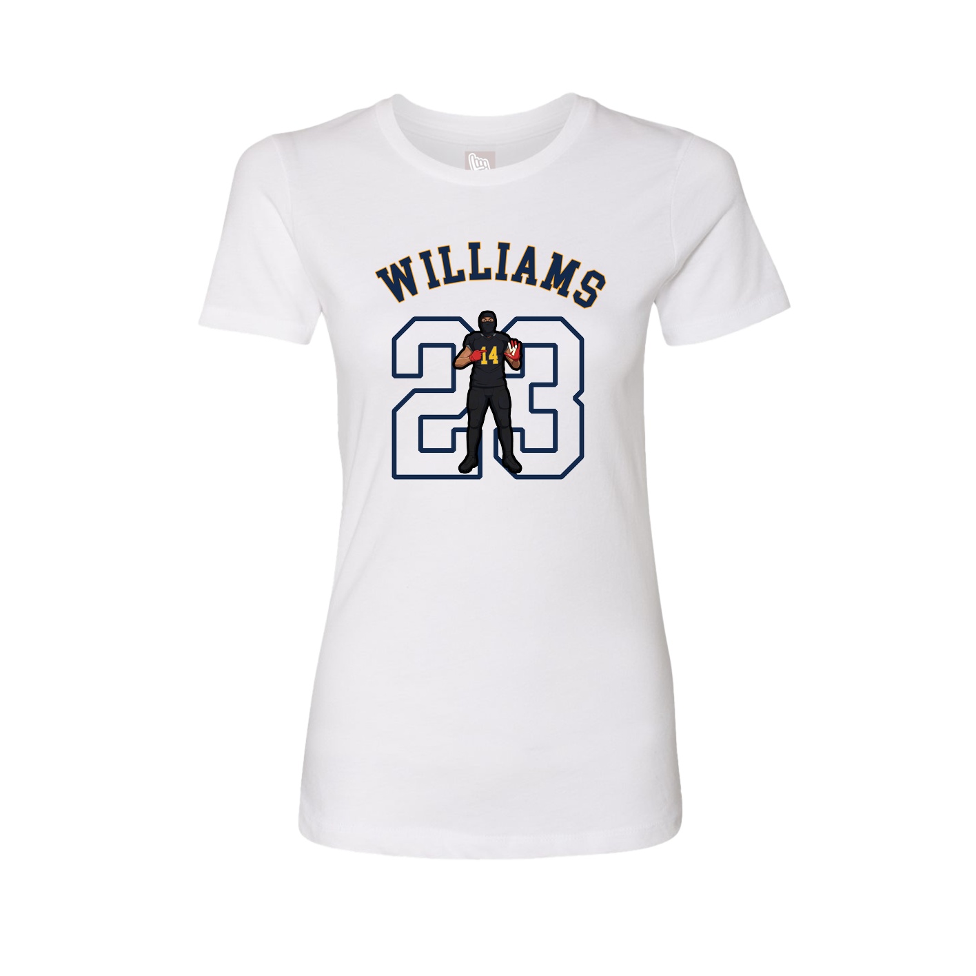 Fitted Women's Tee — Shirsey Arch in White