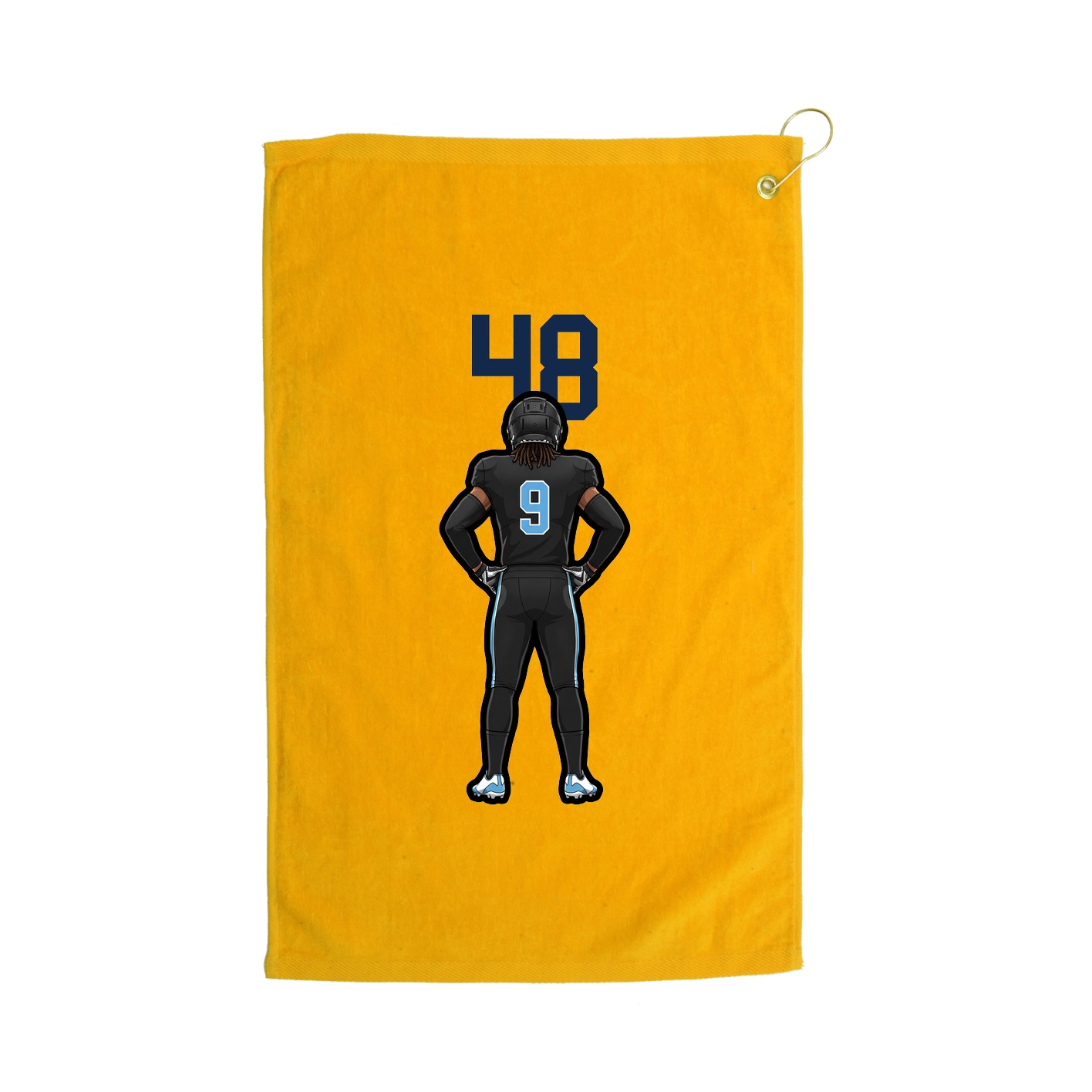 Golf Towel — Number Top in Gold