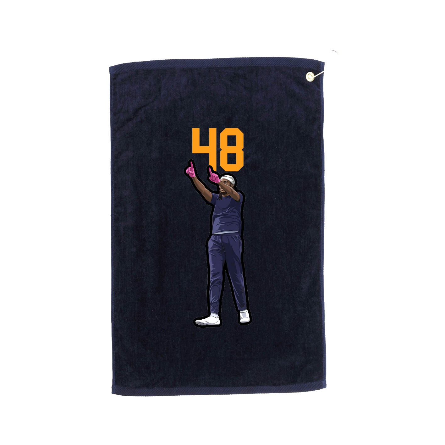 Golf Towel — Number Top in Navy