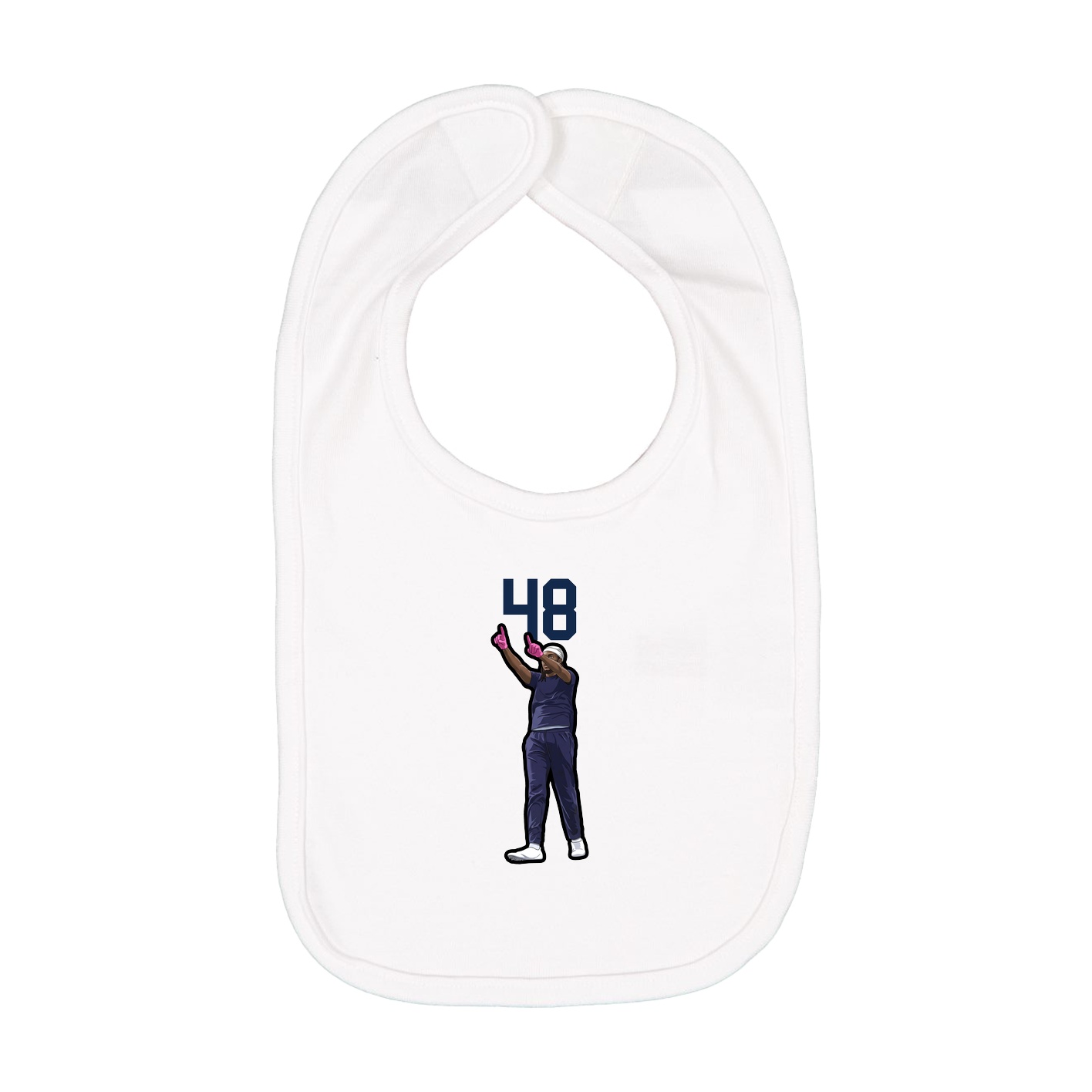Infant Bib — Number Top in White
