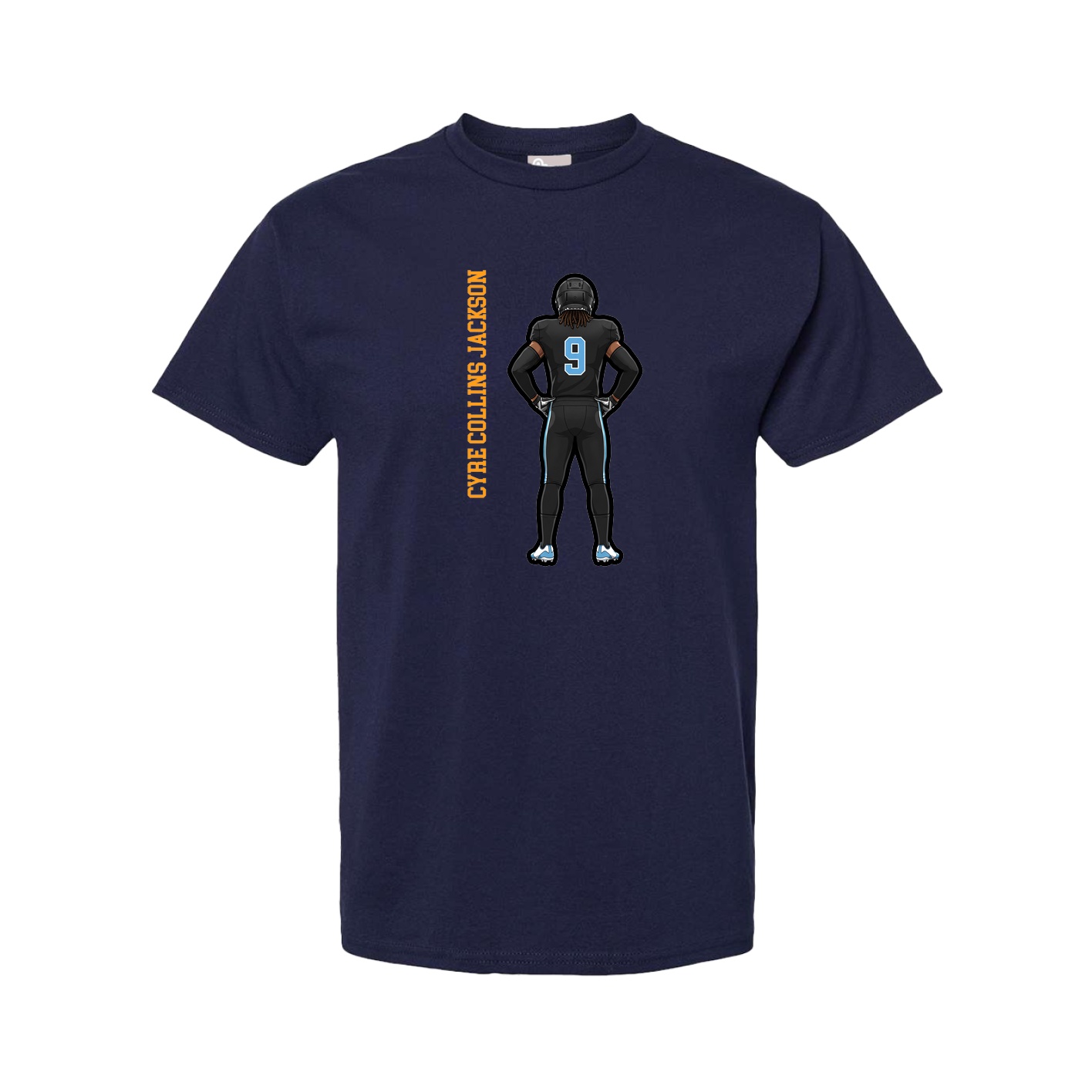 Tee — Name Vertical in Navy