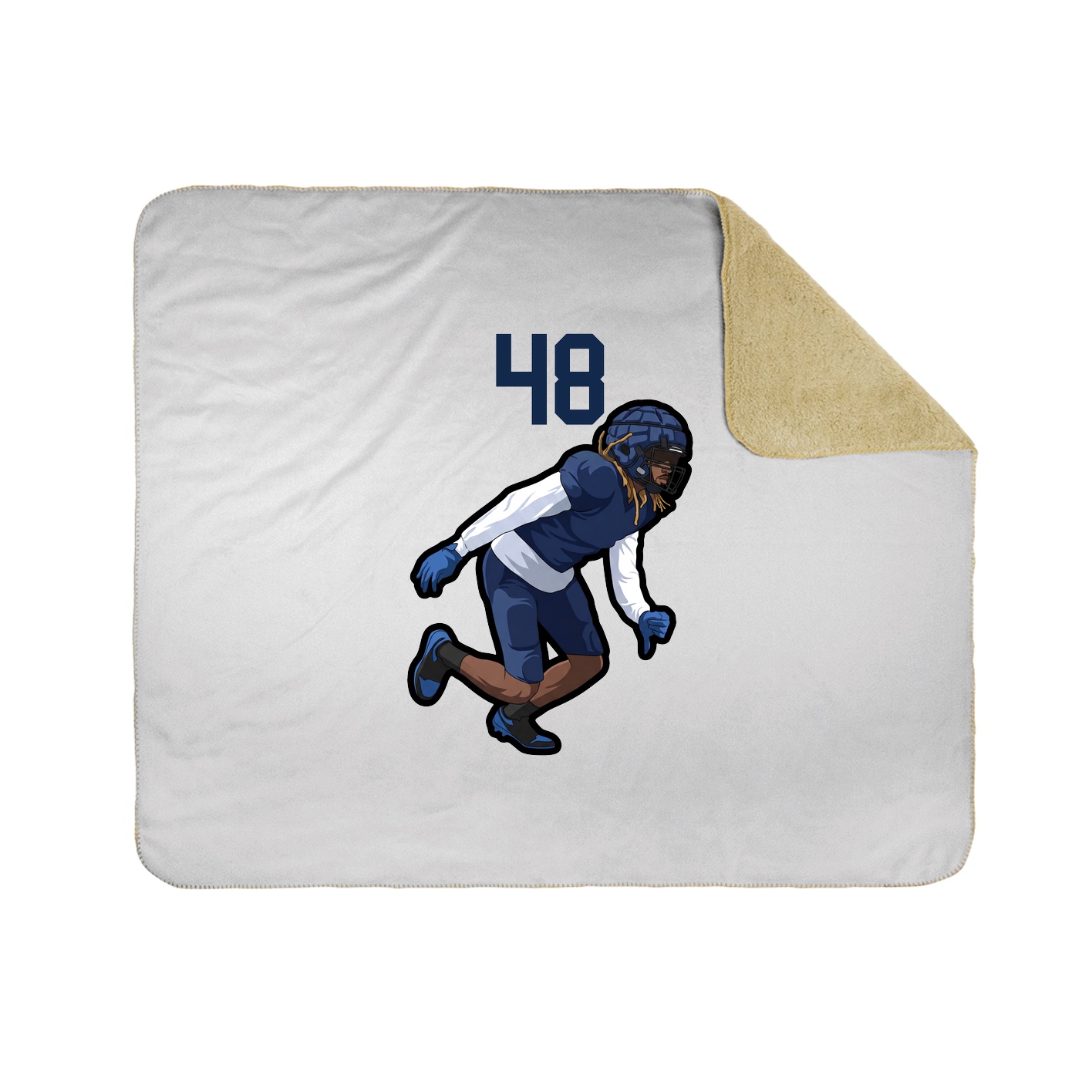 Throw Blanket — Number Top in White