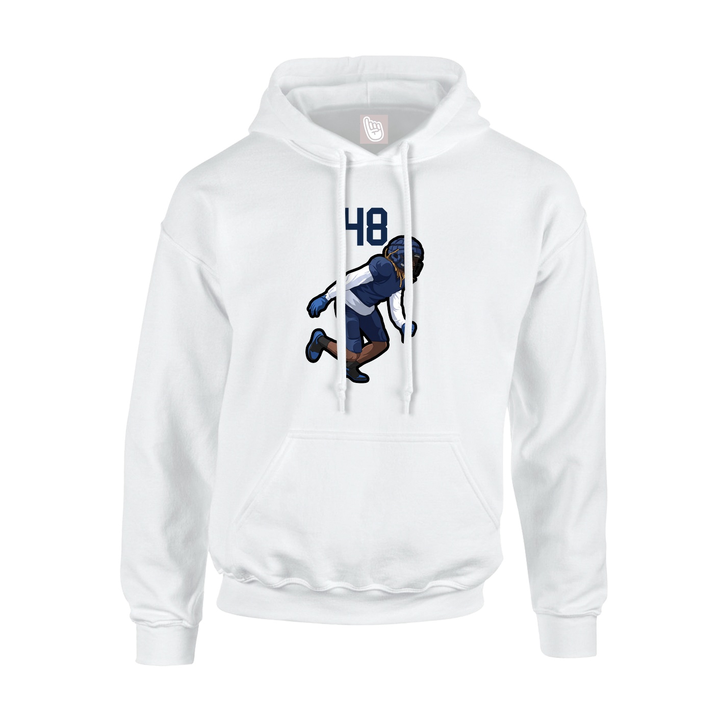 Hoodie — Number Top in White