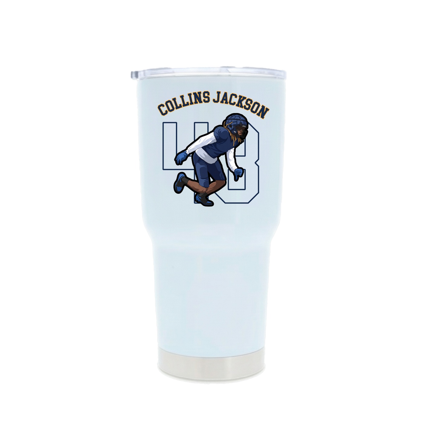 30oz Stainless Steel Tumbler — Shirsey Arch in White