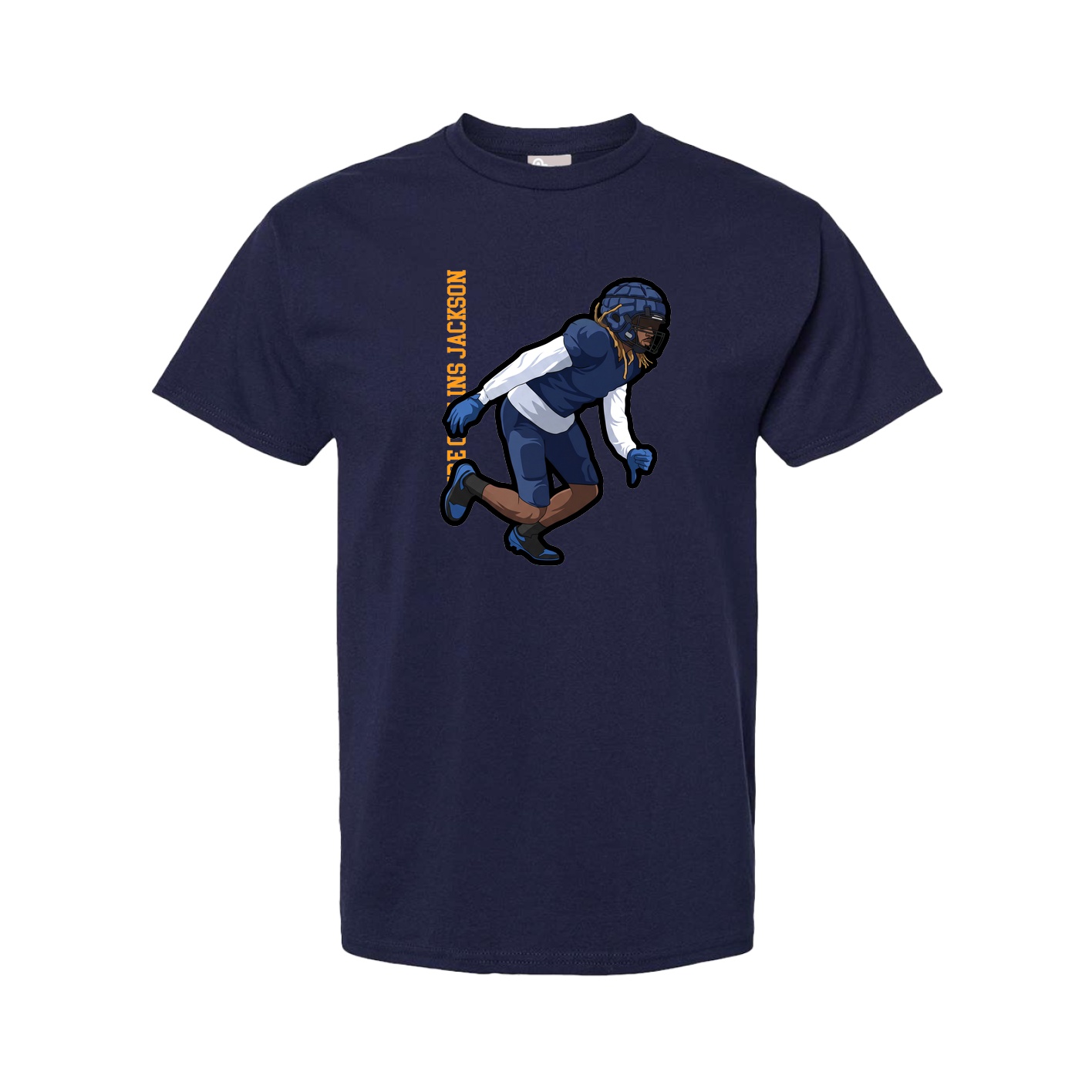 Youth Tee — Name Vertical in Navy