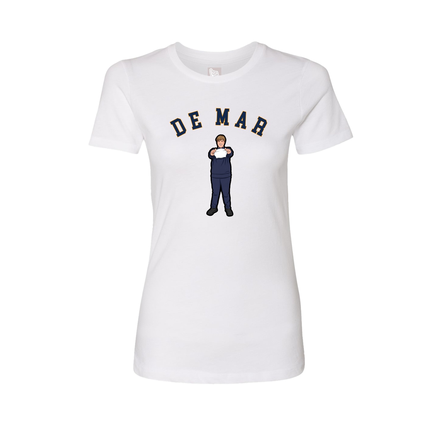 Fitted Women's Tee — Shirsey Arch in White