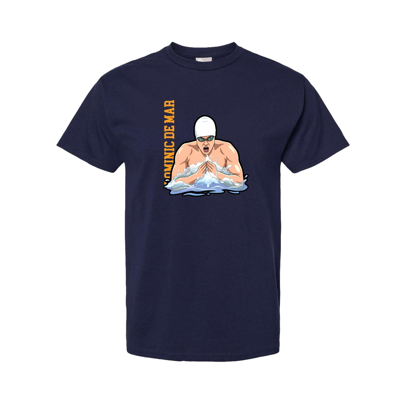 Tee — Name Vertical in Navy
