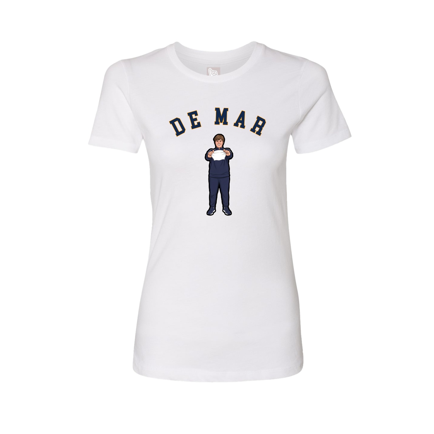 Fitted Women's Tee — Shirsey Arch in White