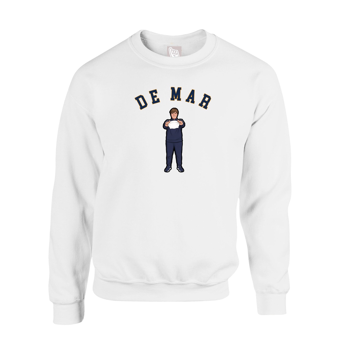 Fleece Crew — Shirsey Arch in White