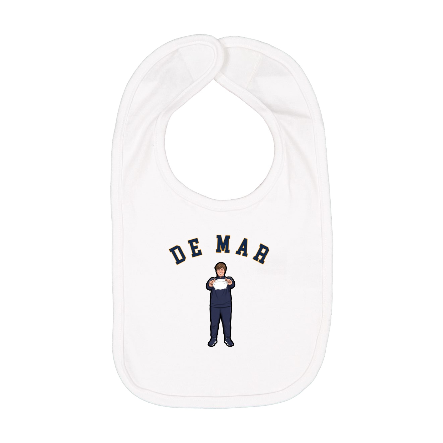 Infant Bib — Shirsey Arch in White