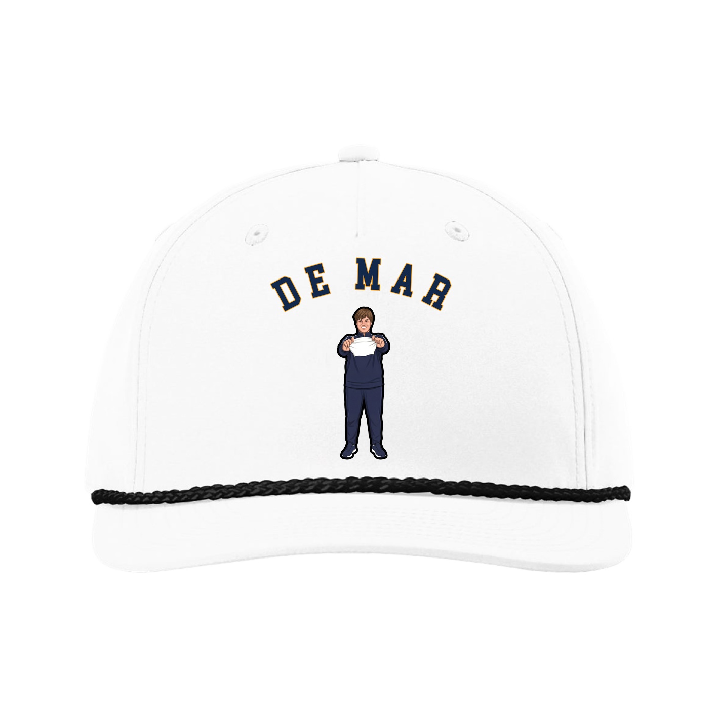 Five-Panel Classic Rope Cap — Shirsey Arch in White