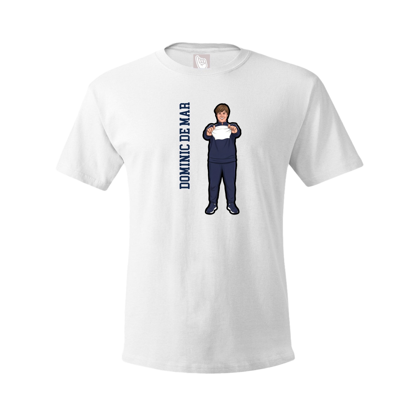 Tee — Name Vertical in White