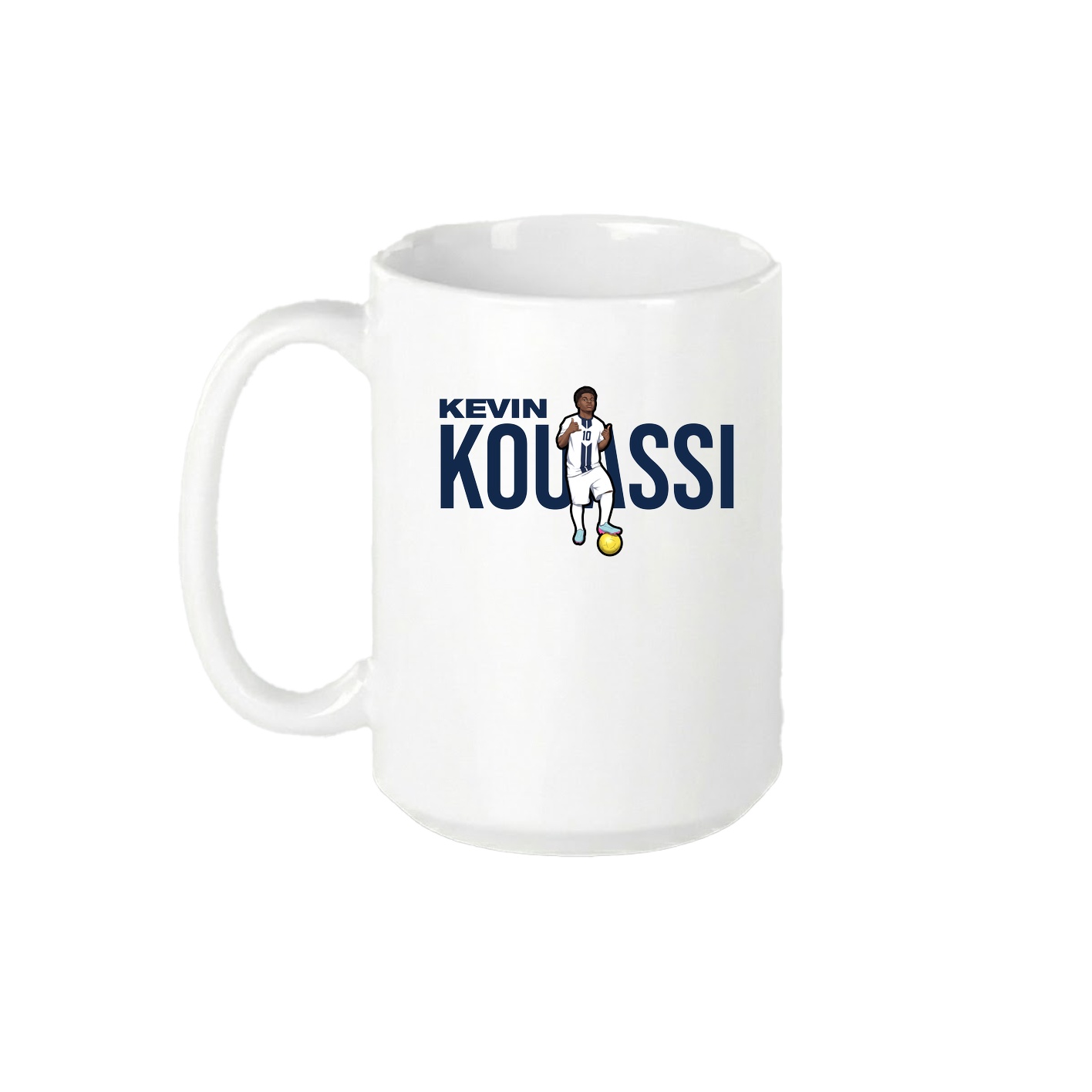 15oz Coffee Mug — Player Name in White