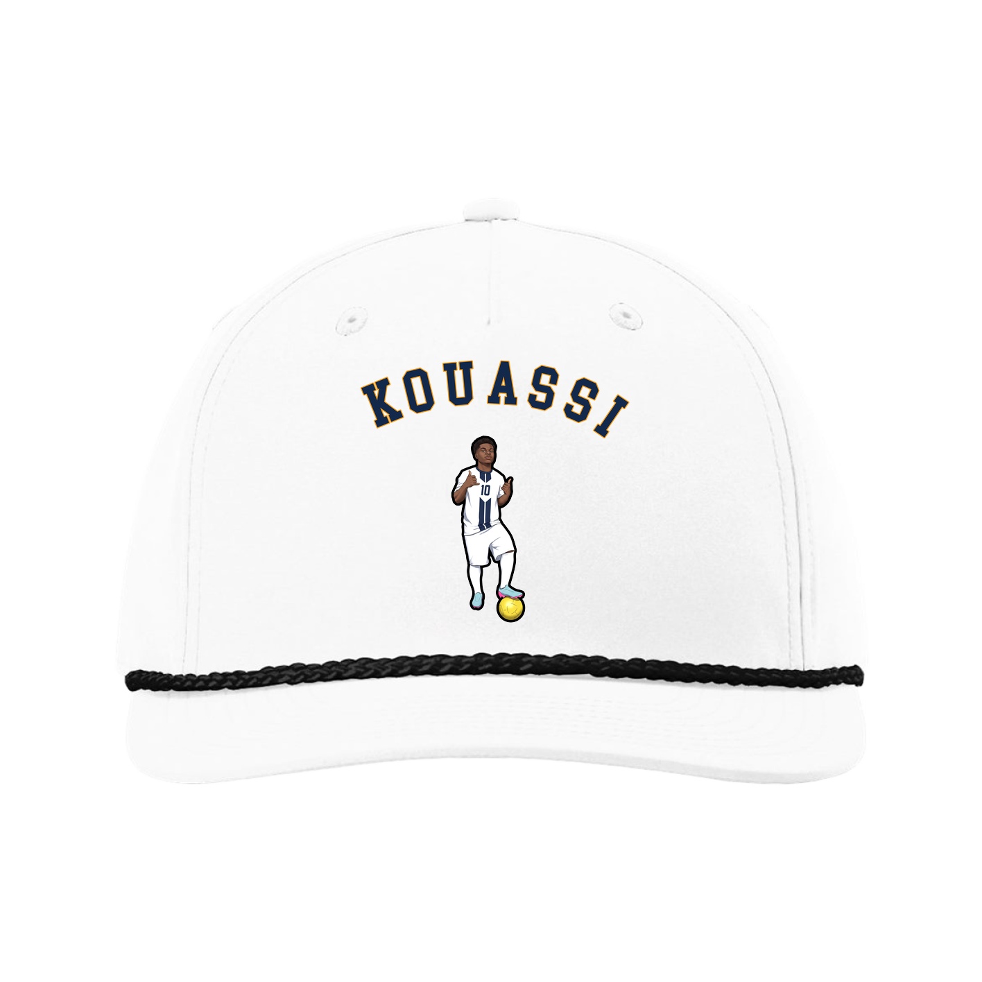 Five-Panel Classic Rope Cap — Shirsey Arch in White