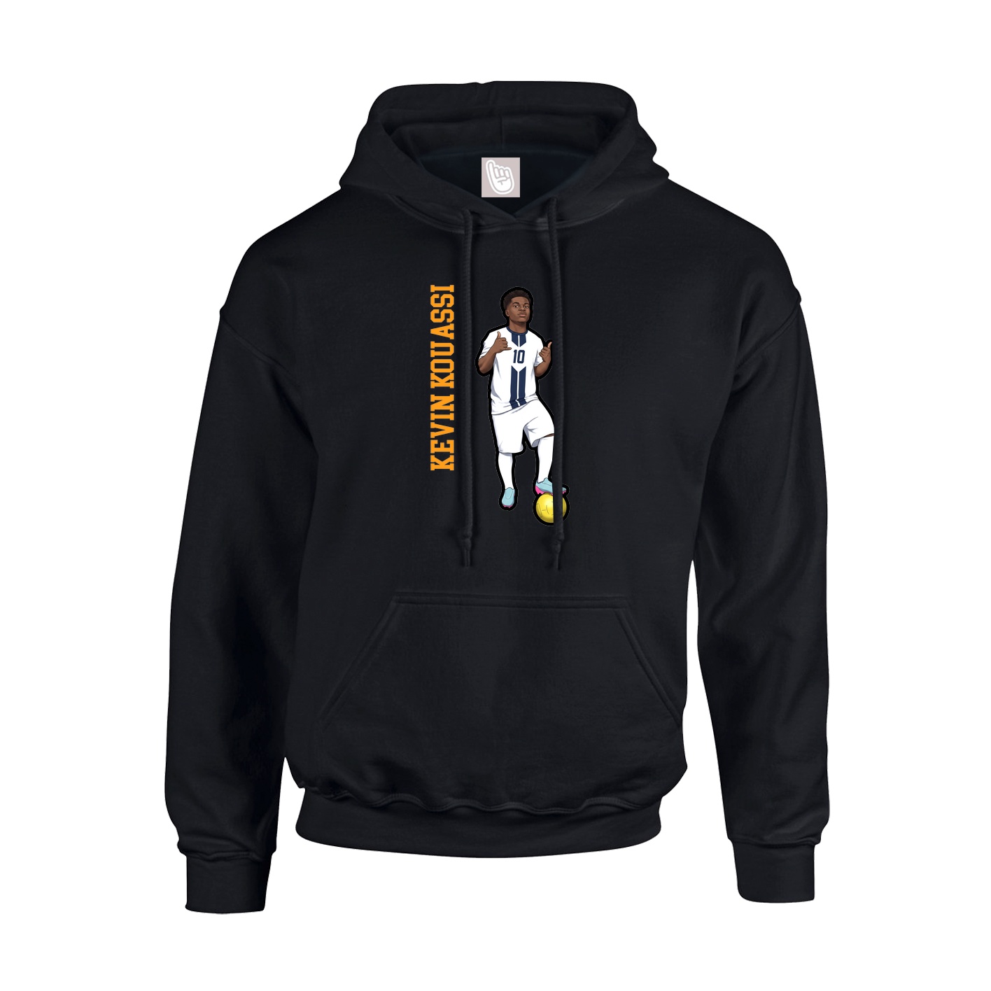 Hoodie — Name Vertical in Black