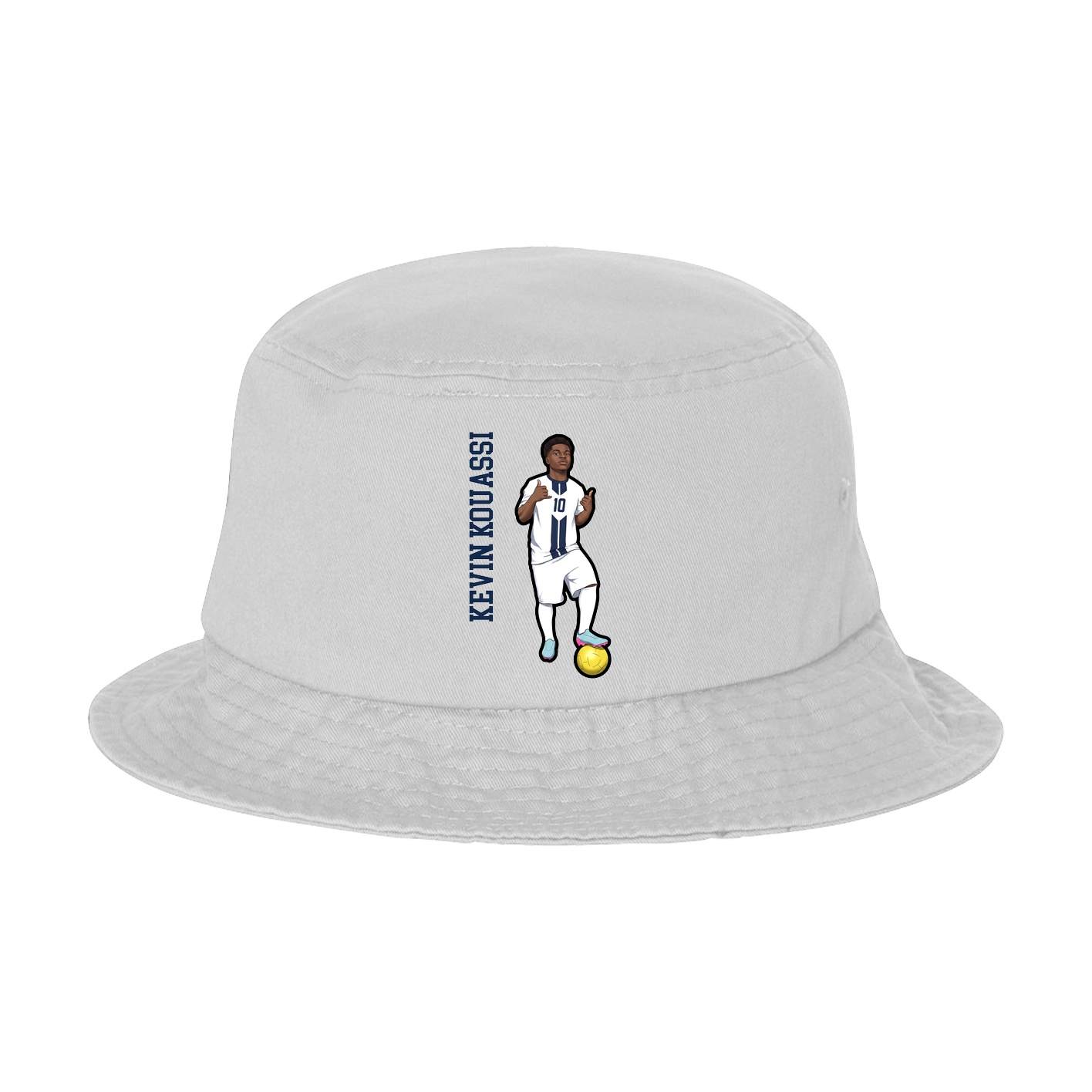 Bucket Cap — Name Vertical in White