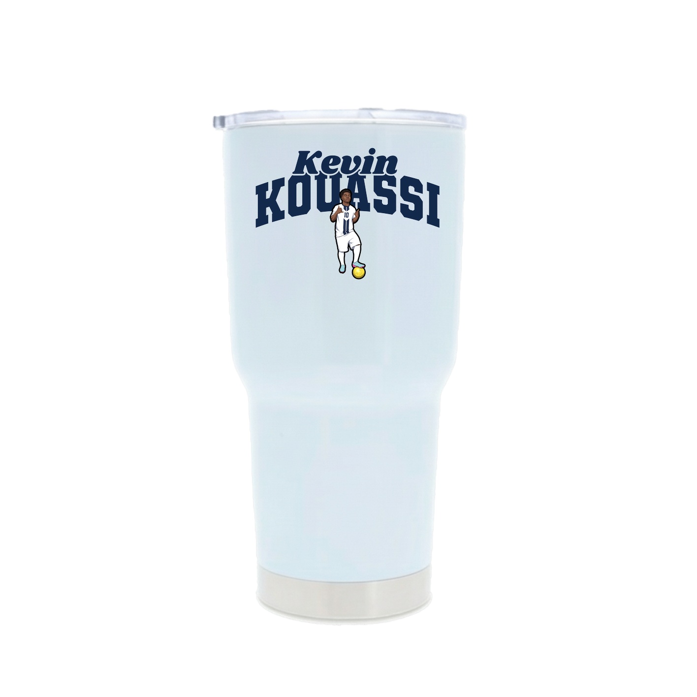 30oz Stainless Steel Tumbler — Signature Arch in White
