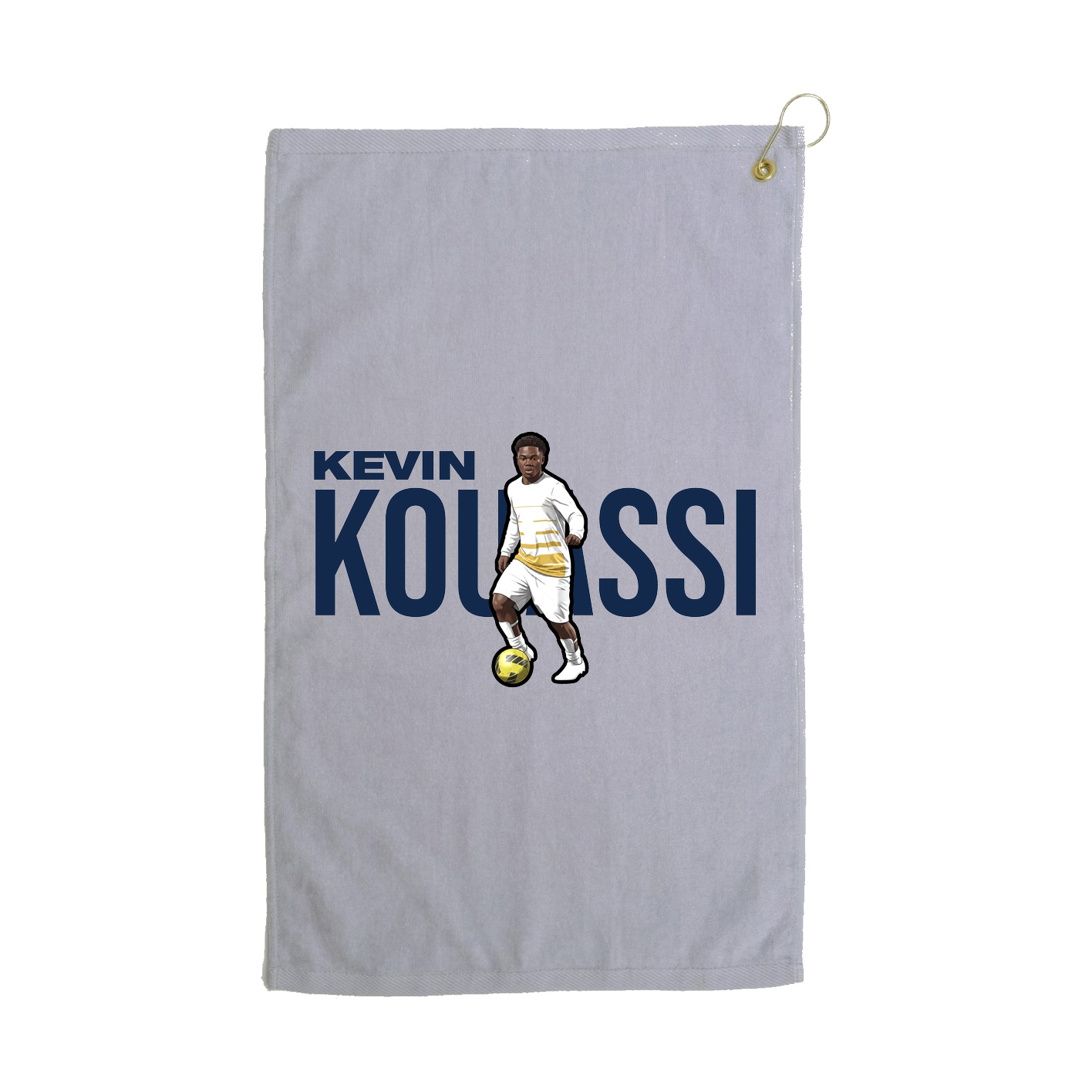 Golf Towel — Player Name in Grey
