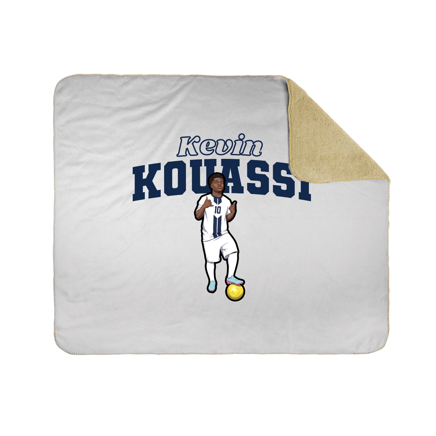 Throw Blanket — Name Arch in White